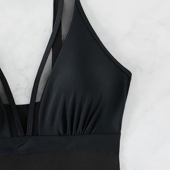 Sexy Mesh Tummy Control Full Coveragel One Piece Bathing Suit for Women - Picture 12 of 14